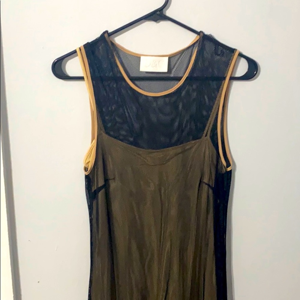 Dolce & Gabbana mesh maxi with satin under slip
